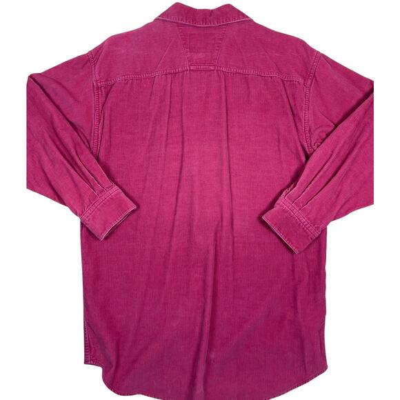 Vintage Alfred Sung Corduroy Shacket Pink Magenta Long Sleeve Oversized 8 - Picture 2 of 4